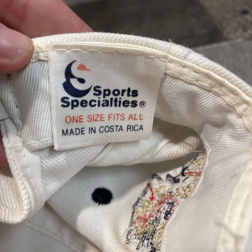Vintage 90s Sports Specialties Florida Panthers Snapback White Navy Blue